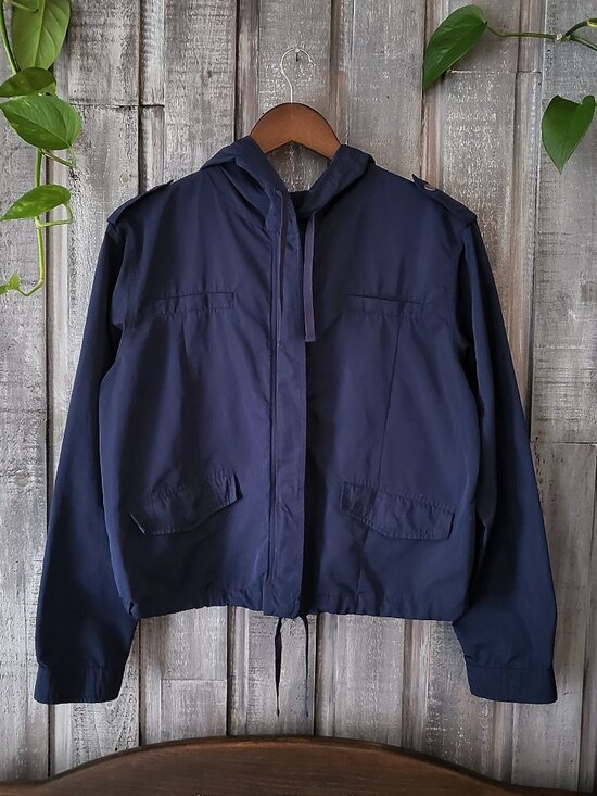Forever 21 Jackets & Blazers - Hooded Windbreaker Jacket Lightweight Forever 21 Navy Blue Size M